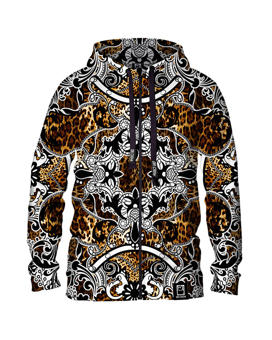 bluzy męskie Męska Bluza Expres Zamek DR.CROW Hide Barocco