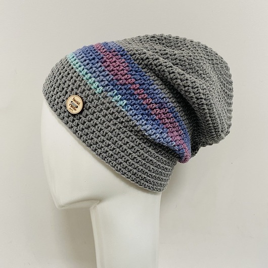 czapki damskie Czapka przejściowa cienka beanie smerf bawełna