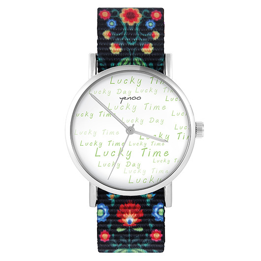Zegarek - Lucky time, day - folk czarny, nato yenoo
