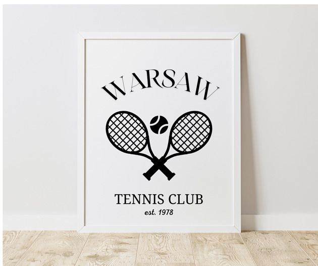 grafiki i ilustracje Plakat tenis, sport poster, retro plakat