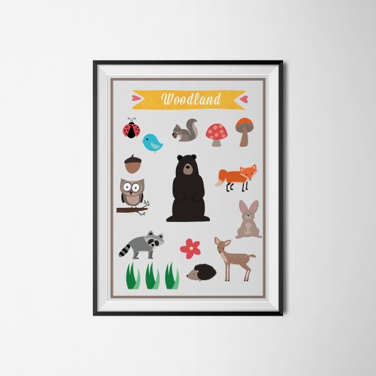 Plakat skandynawski woodland  myscandi