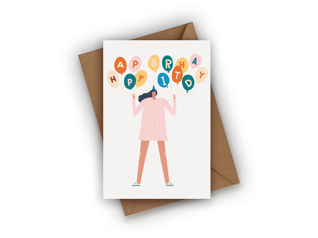 kartki okolicznościowe - wydruki Kartka urodzinowa- Happy Birthday