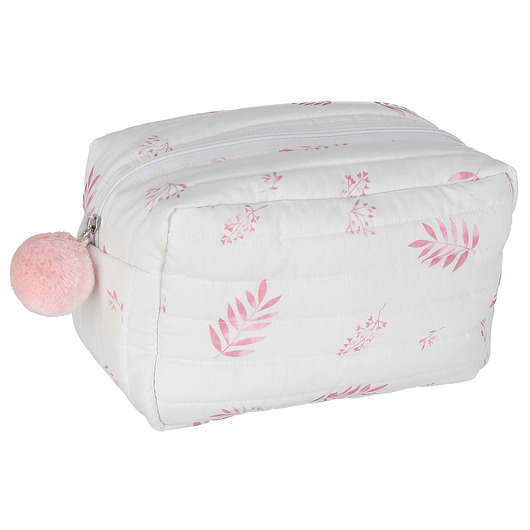 Kosmetyczka organic cotton Dusty pink leaves YOSOY