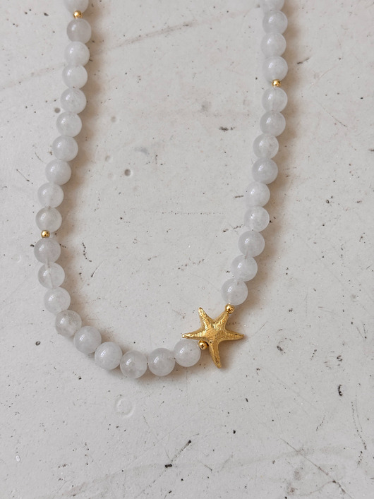 naszyjniki - inne Naszyjnik Kamień Księżycowy Gwiazdka