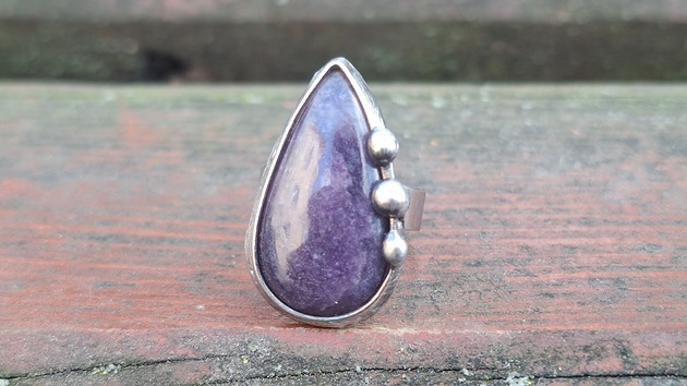 pierścionki - różne Lepidolit - pierścionek regulowany