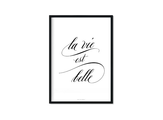 "la vie est belle" Plakat Love The Journey