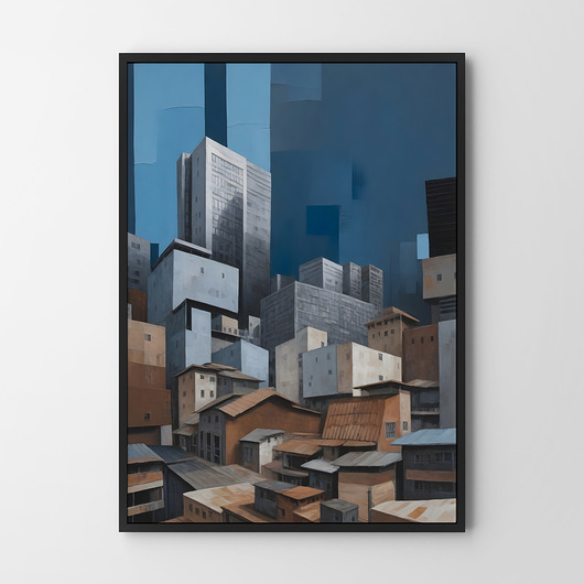 plakaty Plakat  Blue city abstrakcja