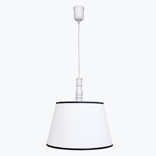 Lampa wisząca biała z granatowąlamówką Roomee Decor