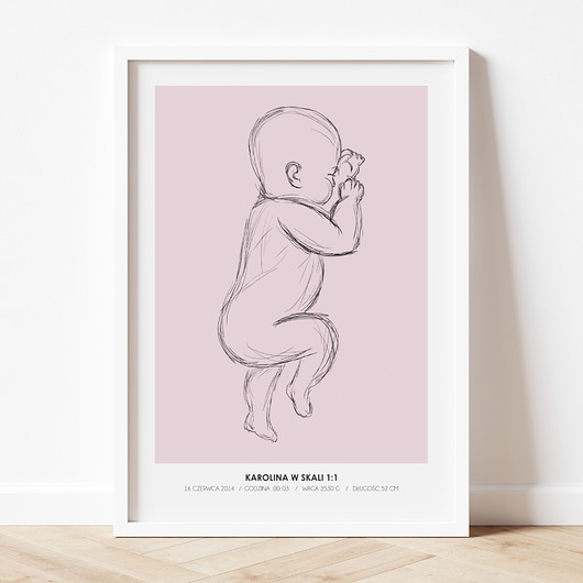 obrazy i plakaty do pokoju dziecięcego Plakat Personalizowany - Metryczka P455