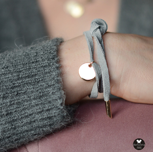 mini light grey ring barboleta