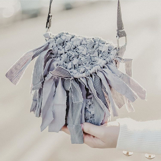 Torebka zero waste mała pocięta boho etui mabezi