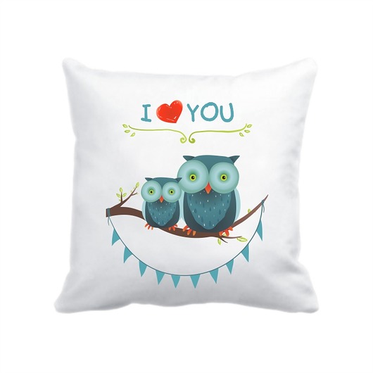 poduszki z grafiką Leśna poduszka. I love you, sowy