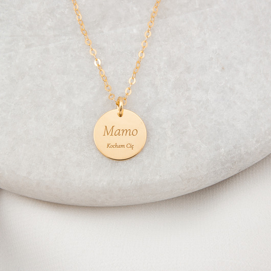 złote naszyjniki Naszyjnik z napisem mama prezent dla mamy na święta