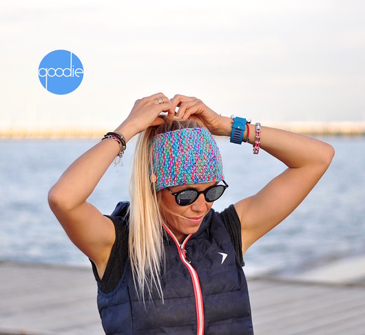 Opaska RUNNERS - blue rainbow Goodie