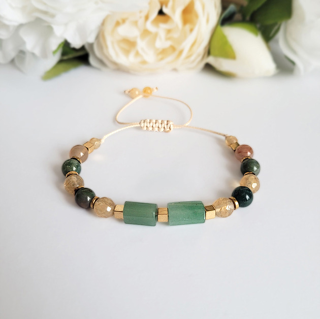 bransoletki z kamieni naturalnych Na Bogactwo i Spokój- z Awenturynem i Cytrynem