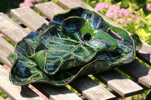 Ceramiczne patery LIŚCIE patrycja styrna