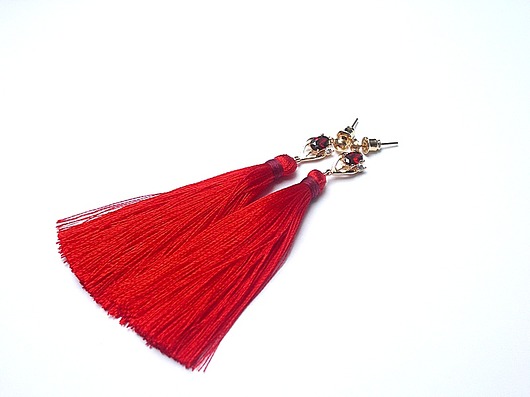 BOHO /red/ vol. 2 - kolczyki KiKa pracownia