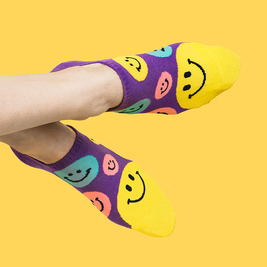 skarpetki damskie Kolorowe skarpetki - Wesołe skarpetki stopki