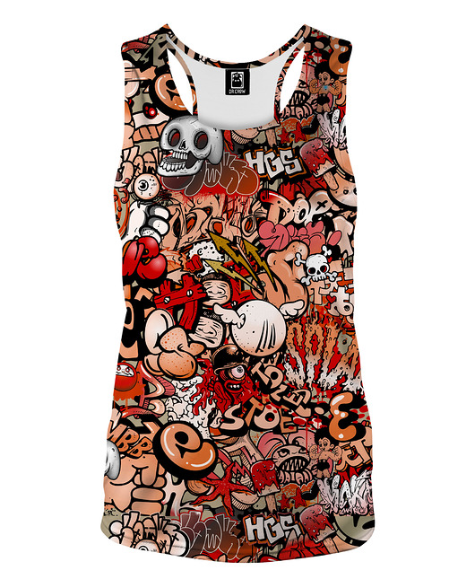 topy damskie DR.CROW Bokserka Damska Graffiti Skull