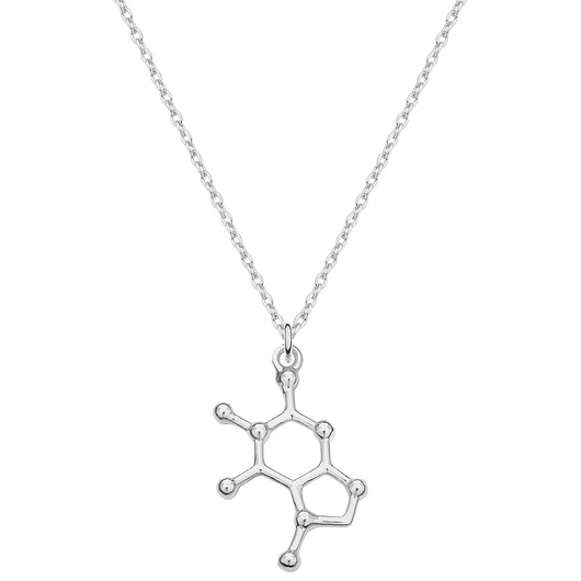 Naszyjnik z wzorem chemicznym czekolady /976/ MYNESS
