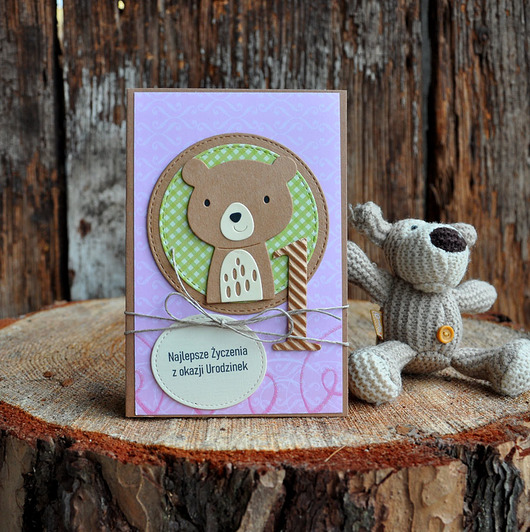 kartki scrapbooking Kartka na roczek