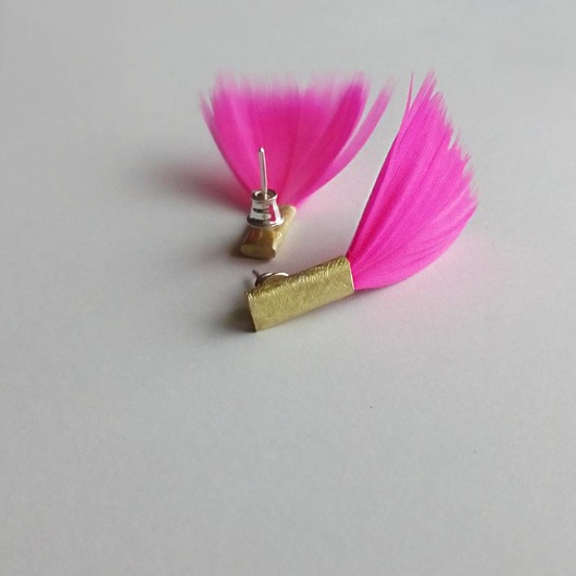 kolczyki z piórami PIÓRKO kolczyki