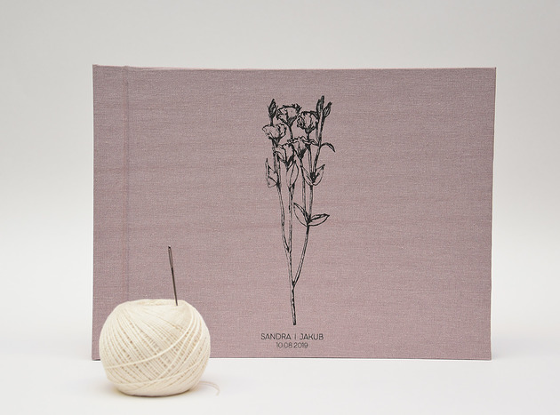 Album ślubny Eustoma personalizowany Pracownia Sitko