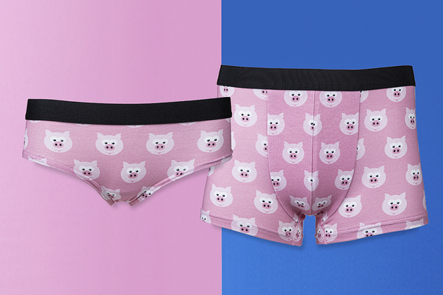 Bielizna dla pary majtki bokserki ŚWINIA HisOutfit