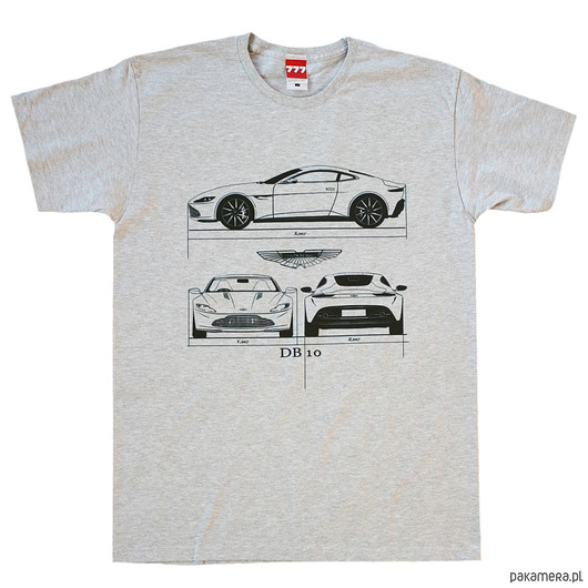 t-shirty męskie koszulka ASTON MARTIN DB10 GRAY tshirt
