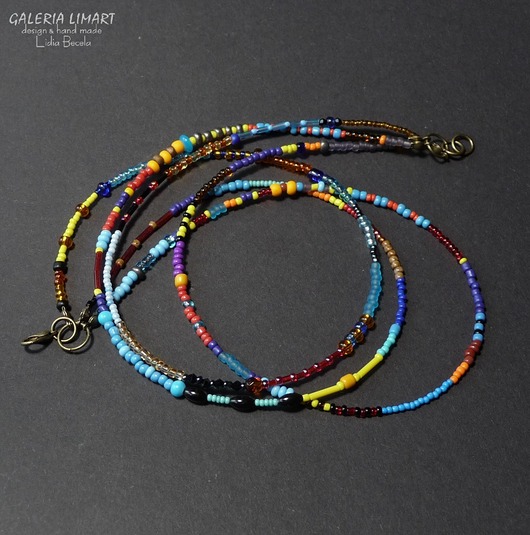 naszyjniki - inne Boho optymistycznie. Bajecznie kolorowy naszyjnik handmade poprawi Ci nastrój