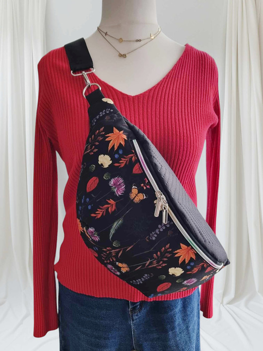 saszetka nerka Nerka torebka damska XXL wodoodporna Flora NS03xxl