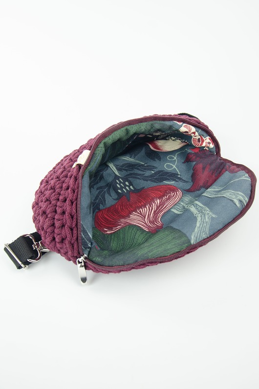 saszetka nerka Saszetka nerka handmade bawełniana bordo