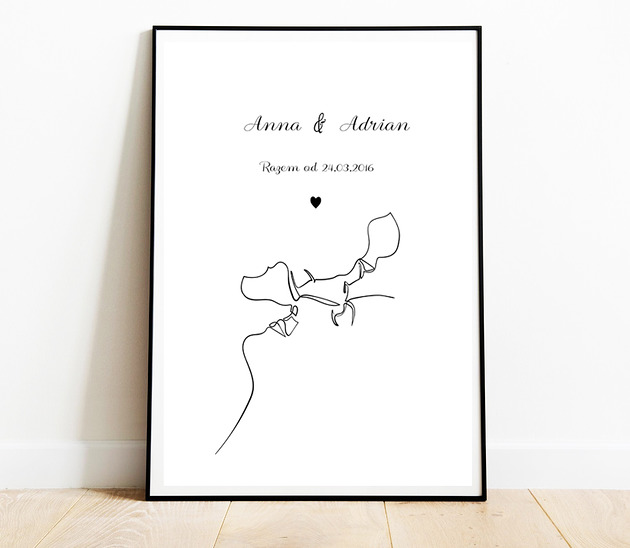 plakaty Plakat Obraz Ślub Rocznica Personalizowany 02