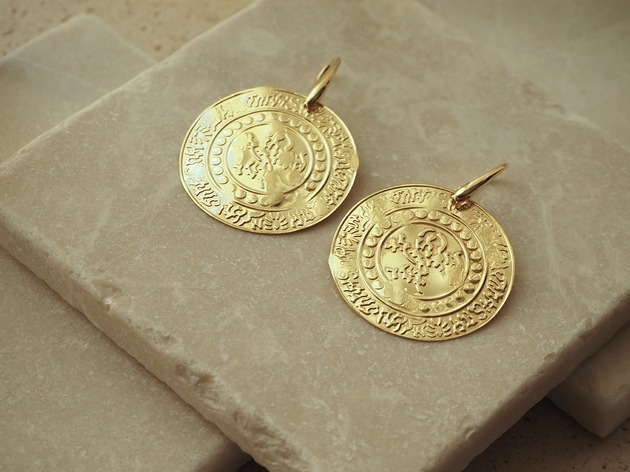 Kolczyki pozłacane BOHEMIAN STAMPED OUT Patty Rose Jewellery