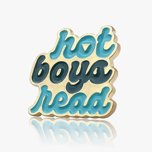 przypinki Pins "Hot boys read"