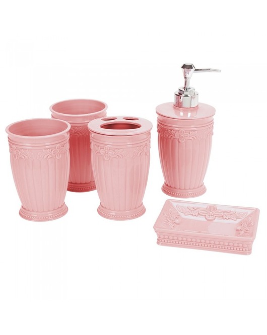 Komplet Łazienkowy Classic różowy MIA home