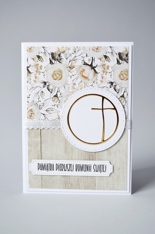 kartki scrapbooking Kartka Komunijna: Kartka Okolicznościowa