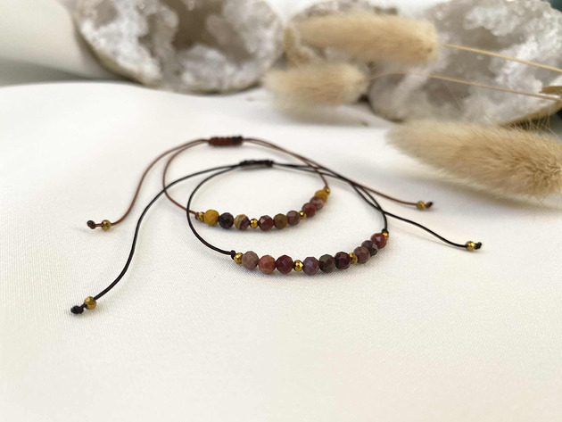 bransoletki z kamieni naturalnych Bransoletka Mokait Czekoladowa