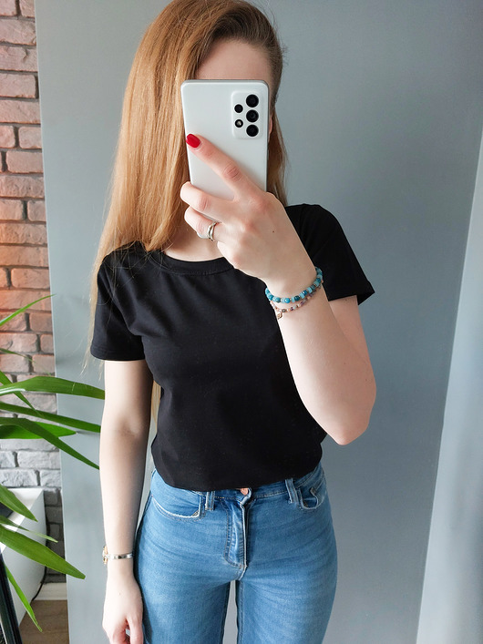 t-shirt damskie T-SHIRT I274 CZARNY
