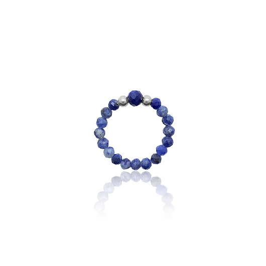 pierścionki elastyczne Ocean Blue Silver