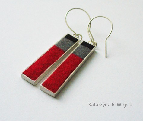 Kolczyki srebrne Colours03 Katarzyna R Wojcik