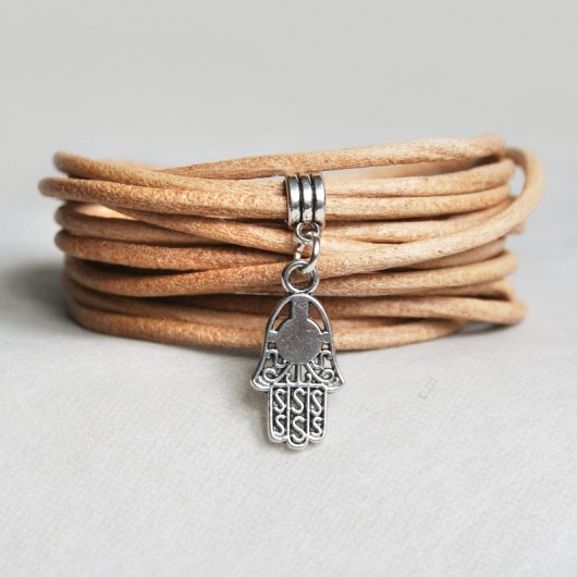 HAMSA - naturalna skóra - POMYSŁ NA PREZENT :-) kaktusia