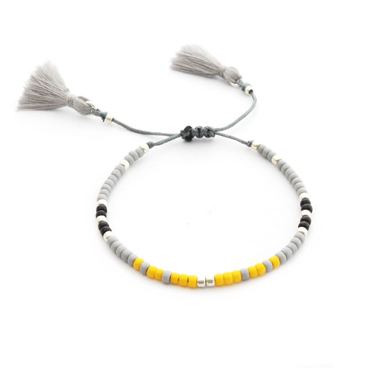Bransoletka MINIMAL - Yellow And Gray Ilovehandmade