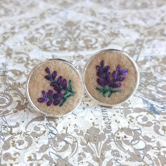 LAWENDA - haftowane kolczyki Ikati Jewellery