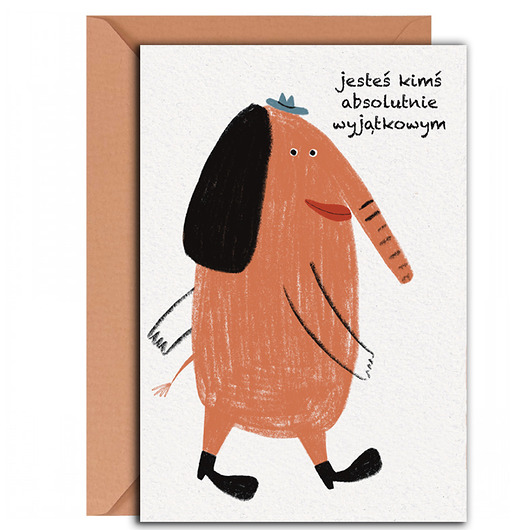 kartki okolicznościowe - wydruki Kartka okolicznościowa jesteś kimś wyjątkowym + koperta