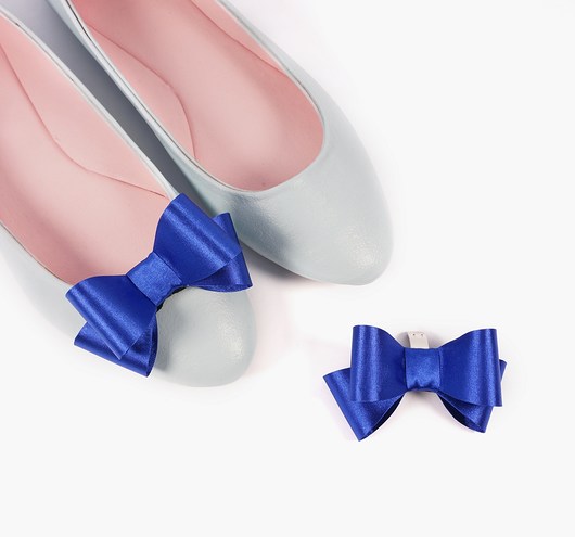NEW! Klipsy do butów -Kokardki 3D Lovely- Kobalt Coquet