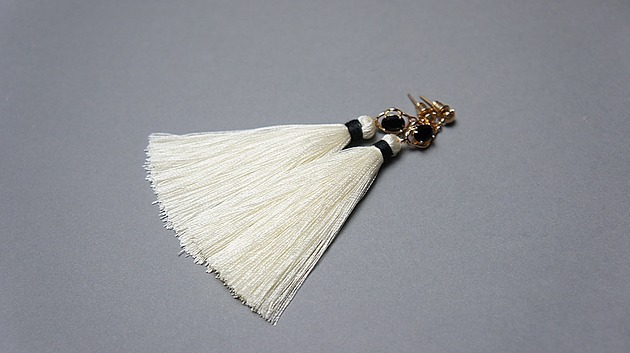 kolczyki chwosty Kolczyki chwosty Boho ivory