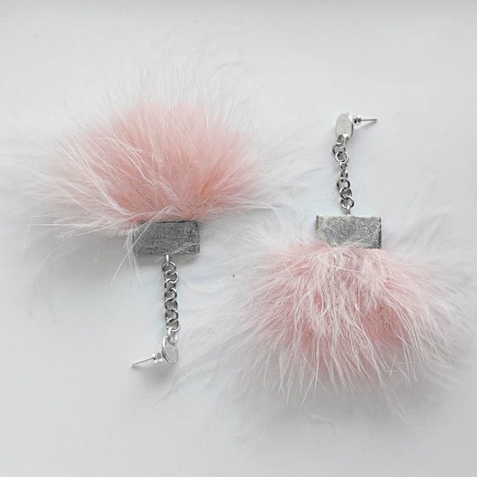 kolczyki z piórami PIÓRKO kolczyki