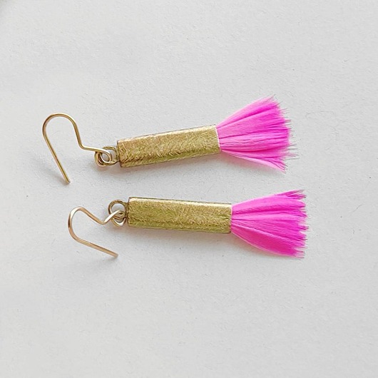 kolczyki z piórami PIÓRKO kolczyki