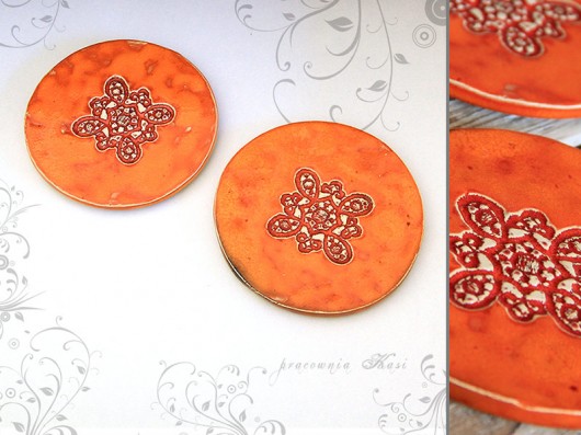 podstawki red&orange katha